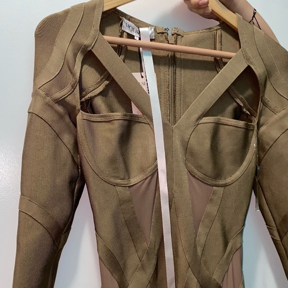 House of CB Rosliza taupe dress - Picture 2 of 5